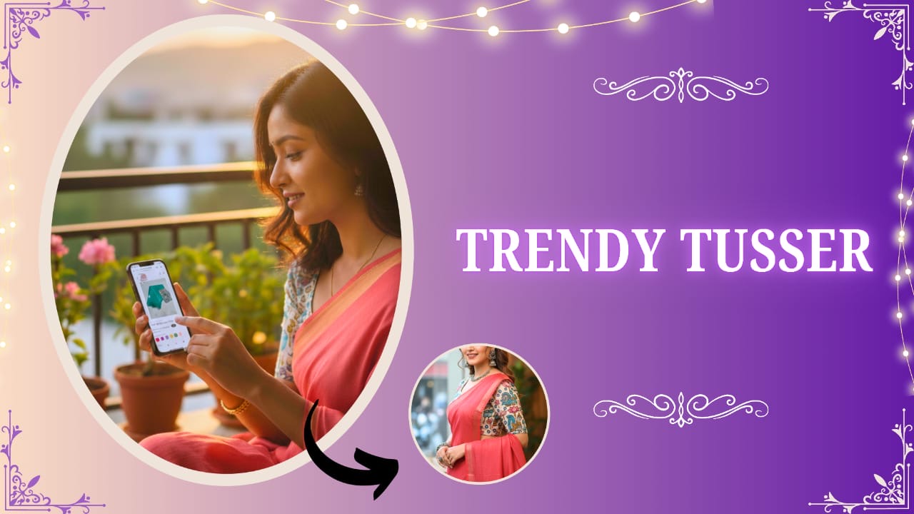 Trendy Tussar - Floral & Checks